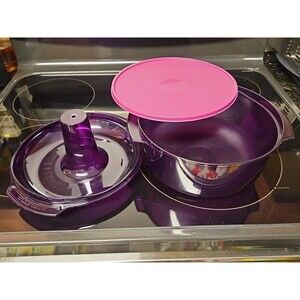Tupperware Microwave Stack Cooker Starter Set New Purple